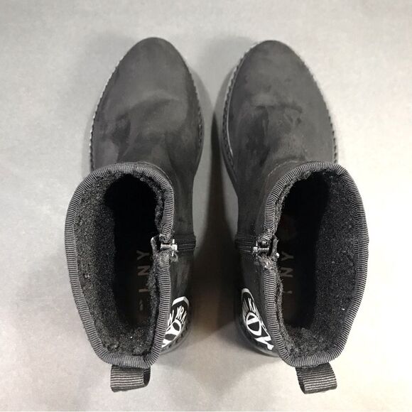 DKNY Donna Karan Women's Black Sherpa Lined Ankle Boots Shoe Size- 6 - Picture 7 of 8